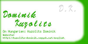 dominik kuzolits business card